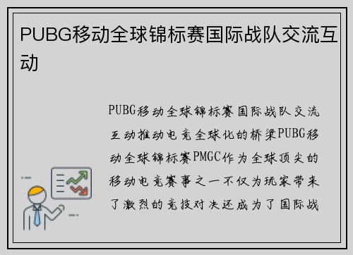 PUBG移动全球锦标赛国际战队交流互动